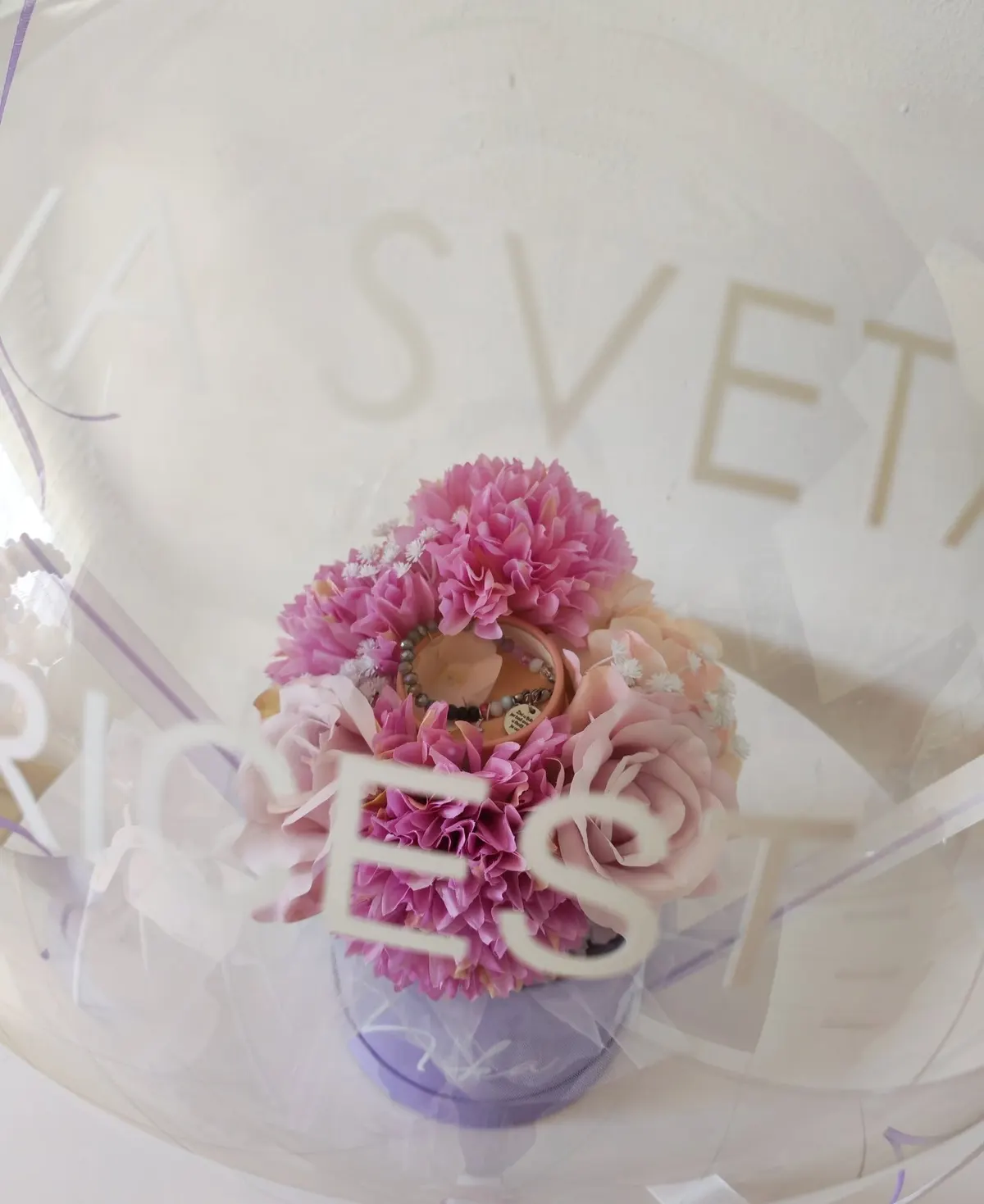 Bubble balon s cvijećem